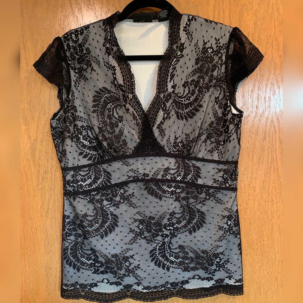 Black lace shirt